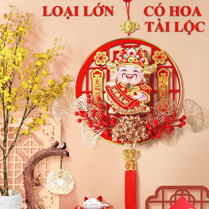SIZE LỚN NHẤT 38 X138CM Dải treo trang trí Tết ông Thần Tài Lắc Lư mang lại MAY MẮN , THỊNH VƯỢNG , TÀI LỘC cho gia chủ