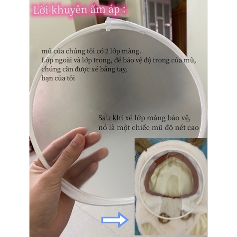 Mũ em bé mùa đông ấm khăn quàng cổ mũ có kính cho bé