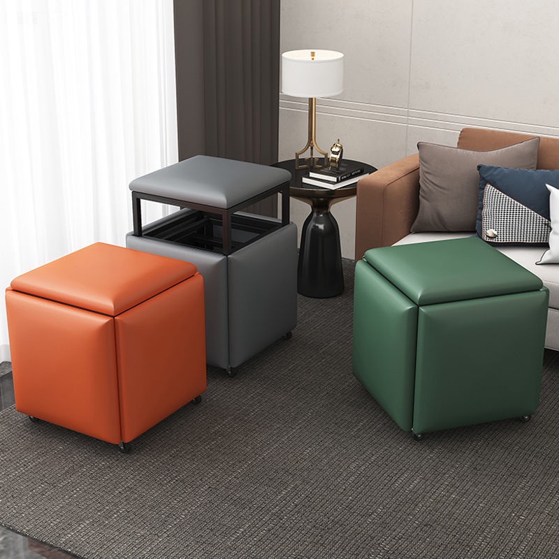 Multifunctional Internet Celebrity Light Luxury Cube Stool Five-in-One Household Coffee Table Dining
