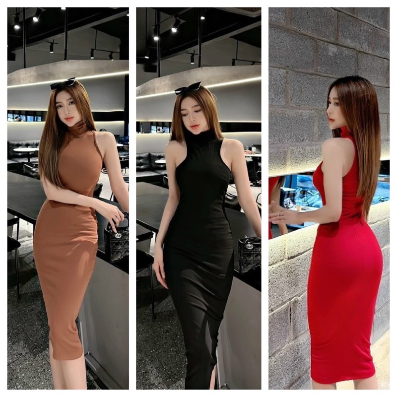 A-29(ĐÂM BODY 3 LỖ FORM DÀI CỔ LỌ SIÊU XINH♥️