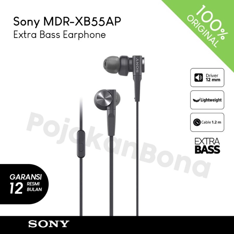 Tai nghe nhét tai Sony Extra Bass MDR-XB55AP  - Hàng Chính Hãng Fullbox