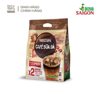 Cà phê hòa tan Nescafe 3in1 cà phê sữa đá (Bịch 25 gói, Hộp 10 gói)