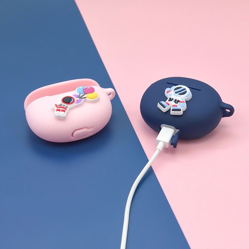 Vỏ Bảo Vệ Hộp Sạc Tai Nghe Bằng Silicon Họa Tiết Hoạt Hình Phi Hành Gia / Thỏ Dễ Thương Cho SoundPEATS MiNi Pro HS