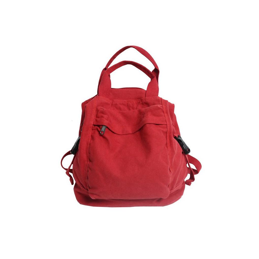 (Runbu) Ba Lô Canvas Sức Chứa Lớn Phong Cách Retro