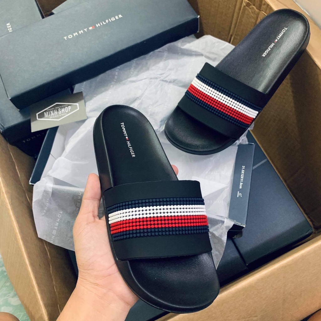 Dép Tommy Hilfiger Chính Hãng 🔴SIMPLE SNEAKER🔴 Dép Quai Ngang Nam Nữ Tommy