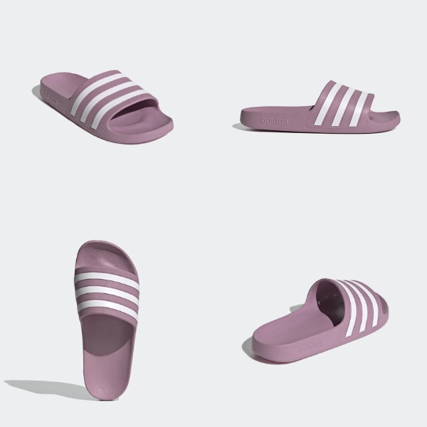 Dép chính hãng Adilette Aqua BlackWhite đúc nguyên khối quai ngang không thấm nước