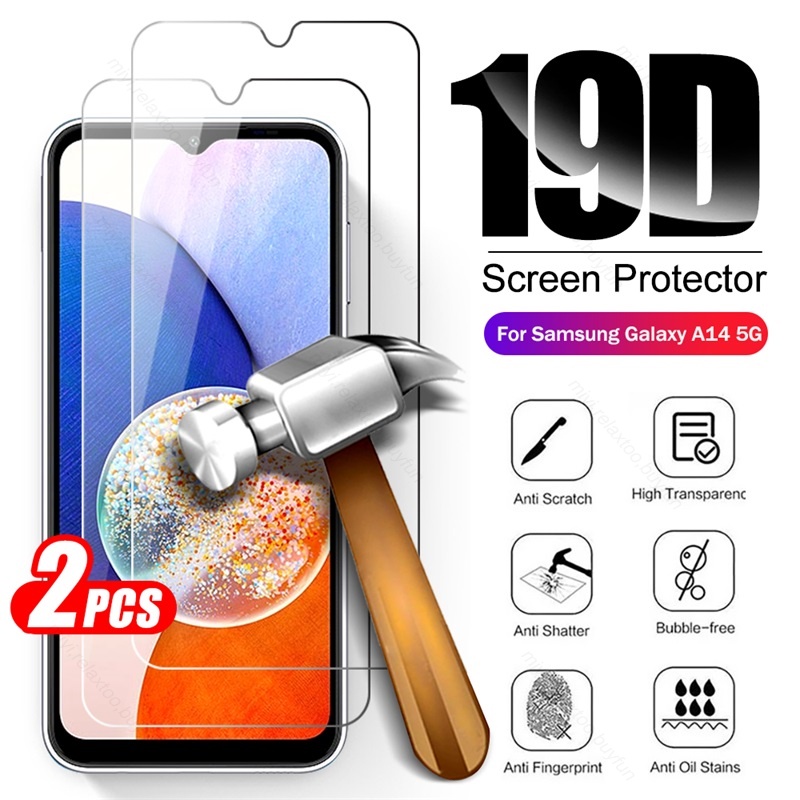 Set 2 Kính Cường Lực Bảo Vệ Màn Hình Điện Thoại Samsung Galaxy A14 A 14 5G 2023 A146B 6.6 "9H Ốp
