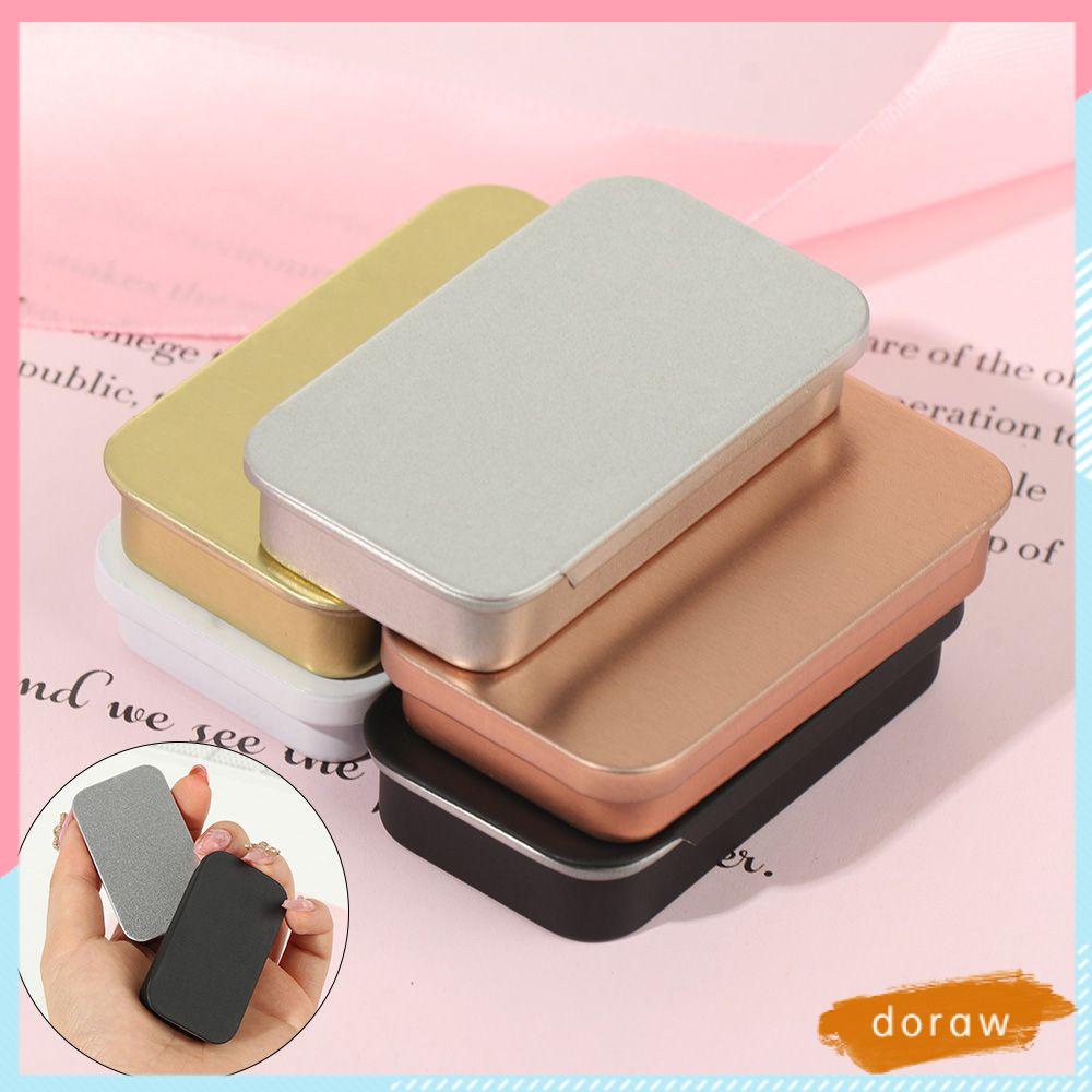 Hộp Sắt Mini Hình Chữ Nhật Đựng Trang Sức Tiện Dụng Cho Gia Đình