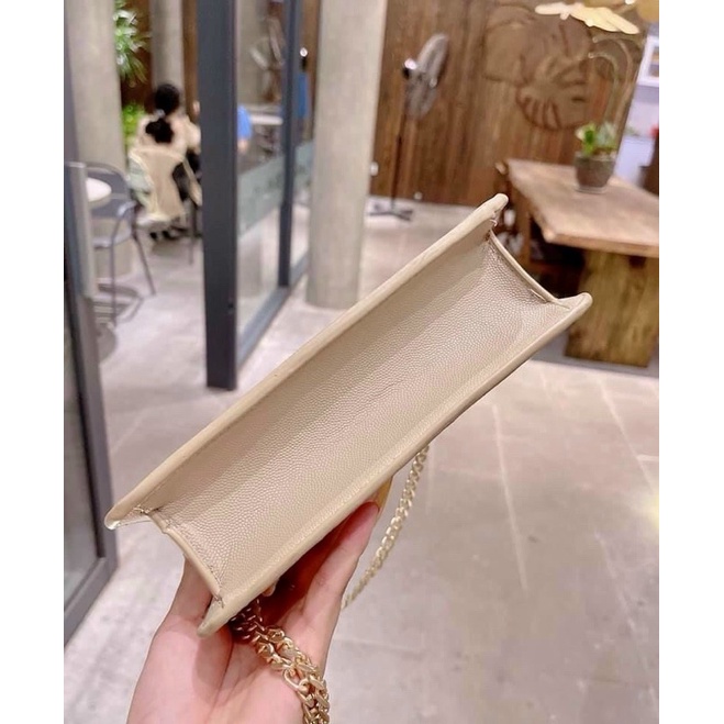 Túi xách nữ CNK dáng vuông bản da gạo full tag túi vải