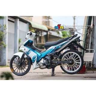 Tem Exciter 2008 - 2010 mẫu tem lửa (Xanh - trắng)