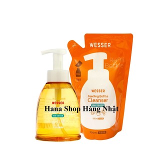 Nước rửa bình sữa Wesser chai/gói 500ml - Hana Shop