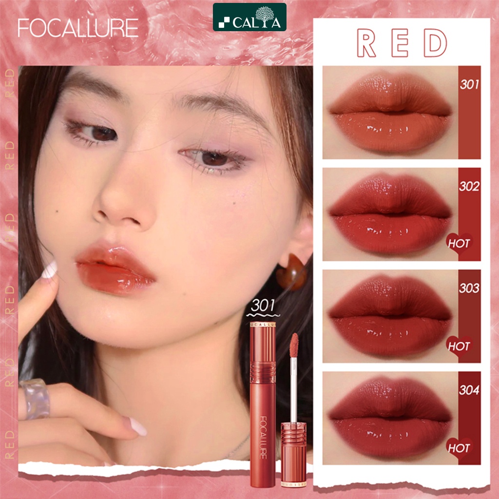 Son Kem Bóng Focallure Có Lớp Tint Lì Không Dính Cốc, Tạo Hiệu Ứng Môi Căng Mọng, Bóng Mờ - Focallure Glossy Tint 3g