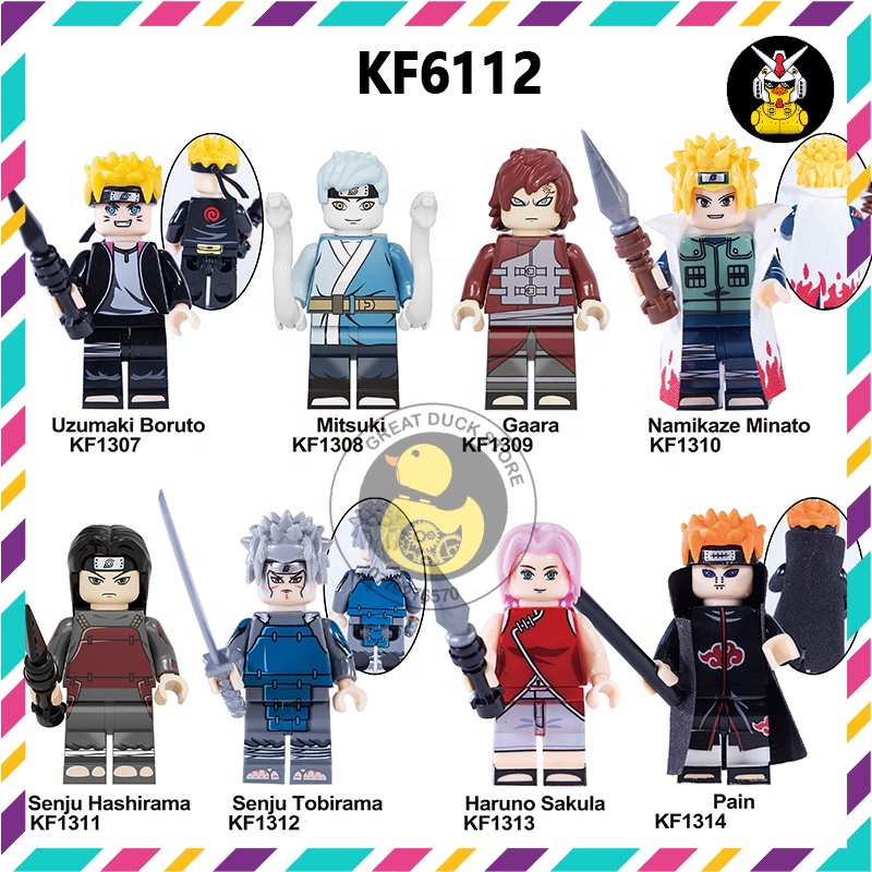 KF6112 Minifigures Mô Hình Naruto Đồ Chơi Xếp Hình Nhân Vật Boruto Mitsuki Gaara Minato Sakura Pain Hashirama Tobirama