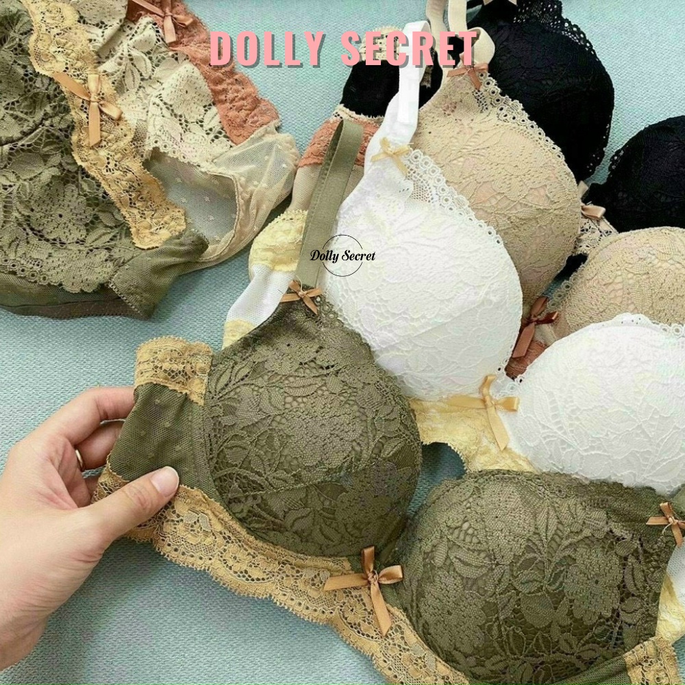 Bộ đồ lót ren 2 chi tiết áo và quần lót sexy cao cấp DOLLY SECRET 3476
