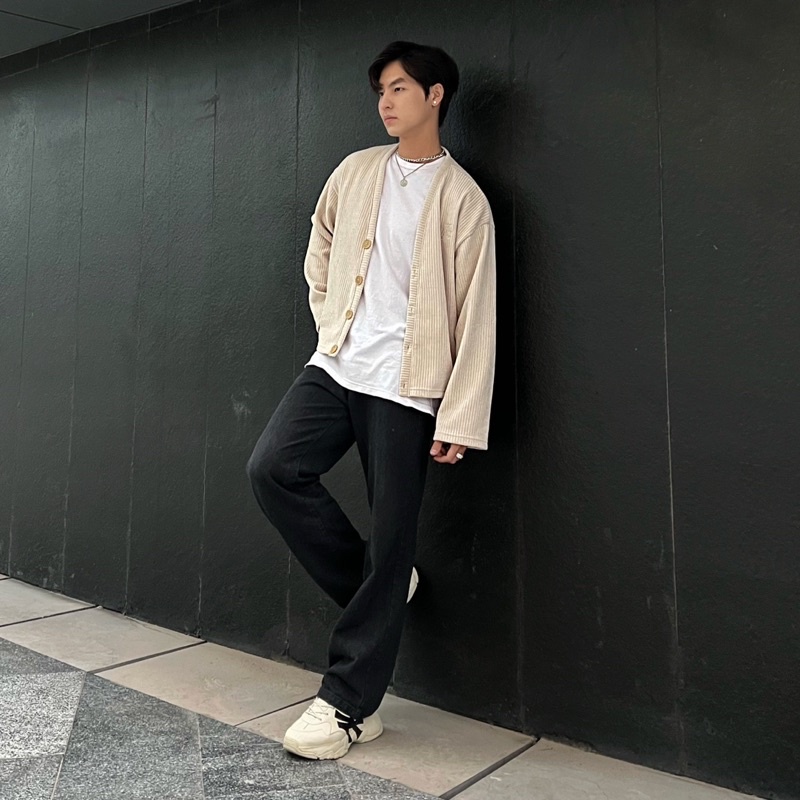 Áo Cardigan Nhung Len Tăm “DKRS” TOMBRADY CARDIGAN SHIRT