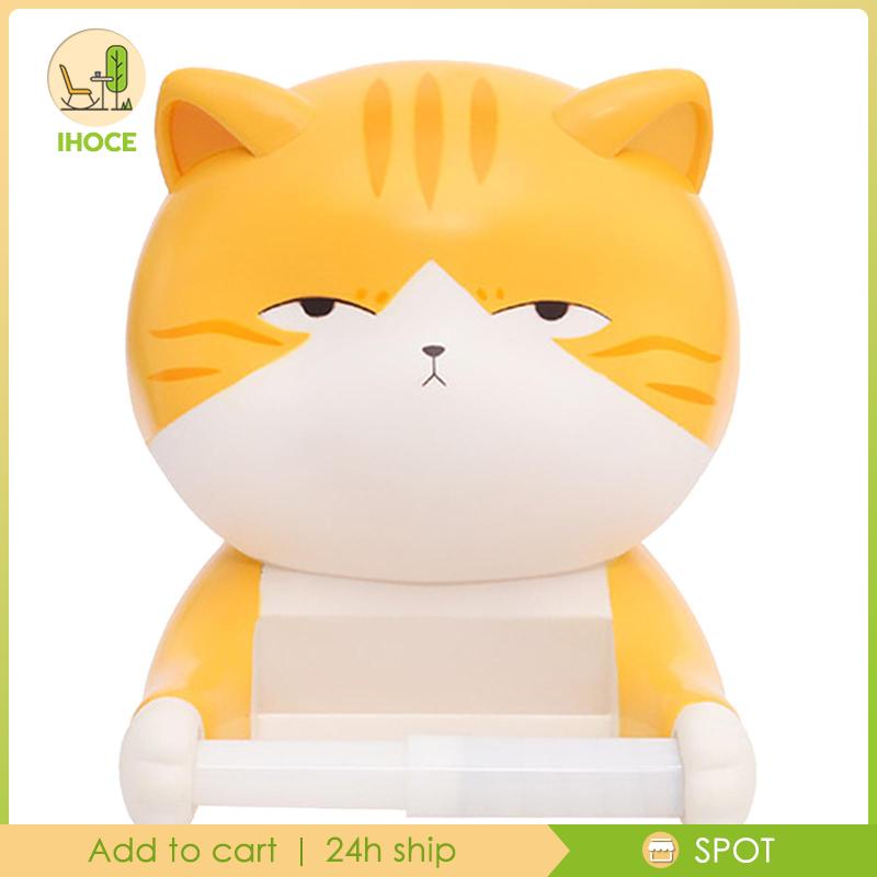 Giá Đỡ Cuộn Khăn Giấy 3D Bằng Nhựa Resin Gắn Tường Hình Mèo Hoạt Hình Vui Nhộn Trang Trí Phòng Tắm / Nhà Bếp