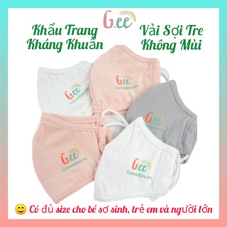 Khẩu Trang Bé Sơ Sinh, Trẻ Em, Người Lớn Kháng Khuẩn Gee Vải Sợi Tre Mềm Mịn Không Mùi