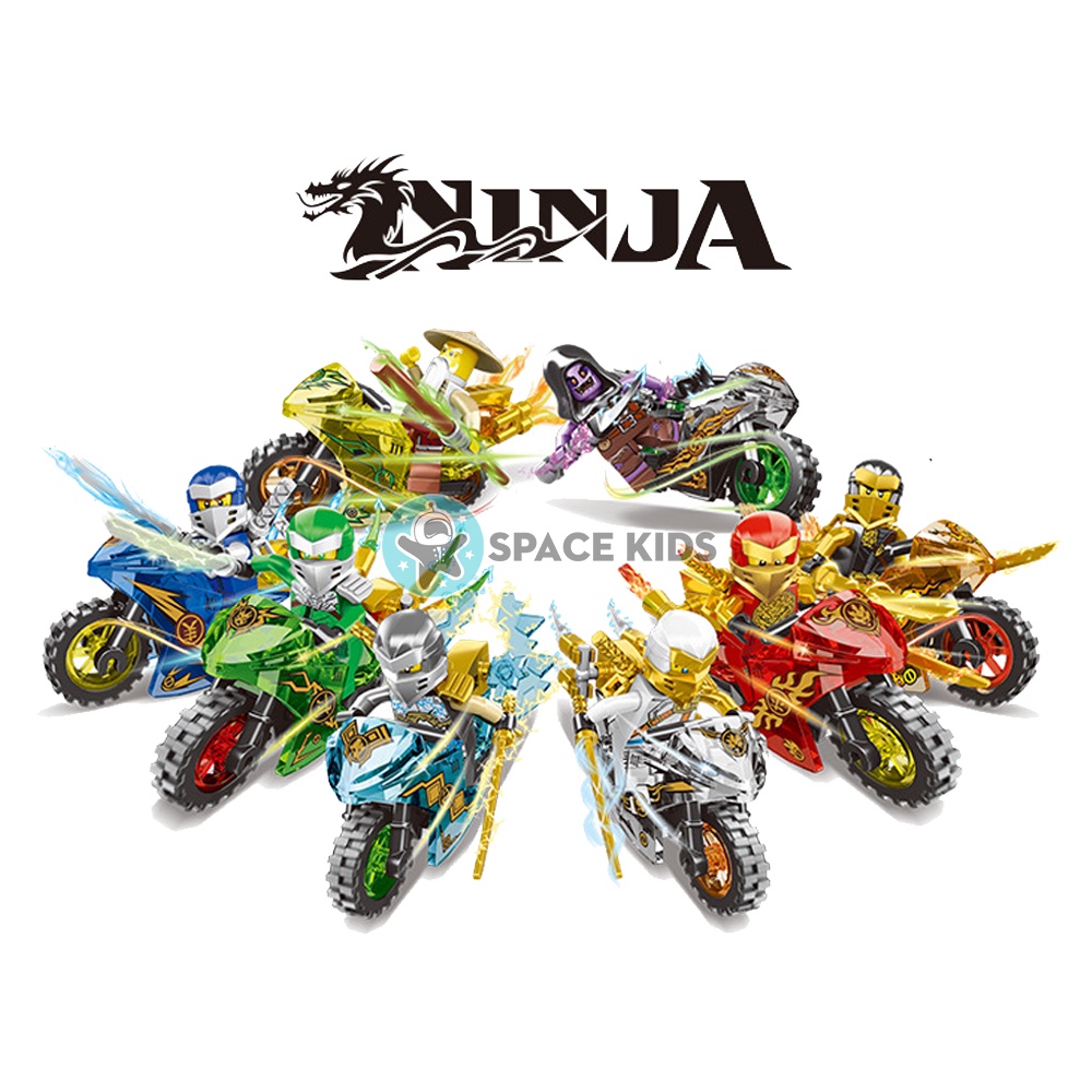 Đồ chơi lắp ráp mô hình Ninja_go Minifigure đua xe máy 25-31 chi tiết cho bé
