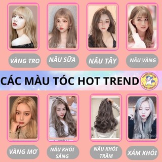 Thuốc nhuộm tóc Nâu Tây , Xám Khói Tặng Oxy Trợ Nhuộm Găng Tay | Thuốc Nhuộm Tóc Tại Nhà Tone Nâu - Vàng