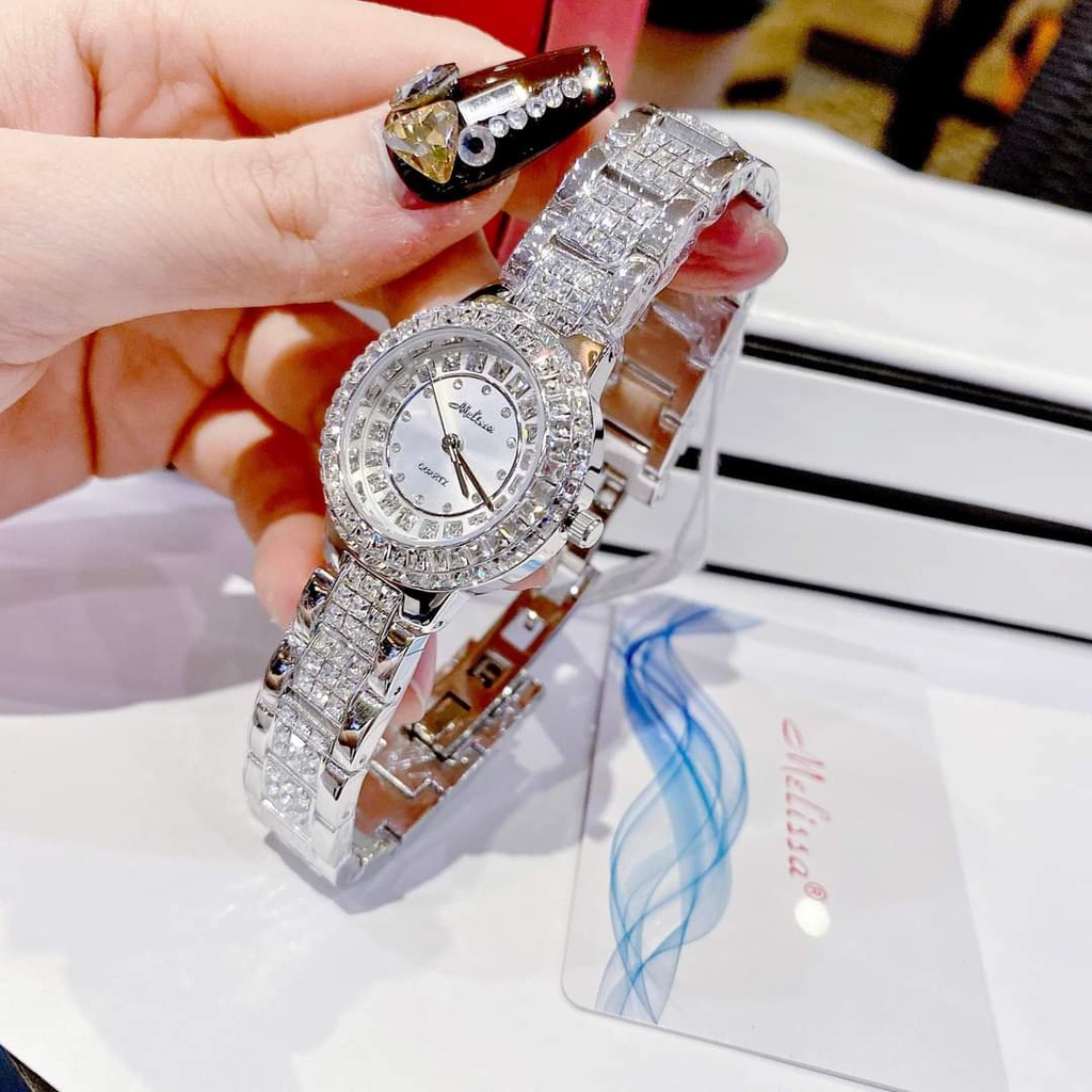 Đồng Hồ Nữ Melissa F6356 Chính Hãng Size 34mm cẩn đá SWA xinh lung linh