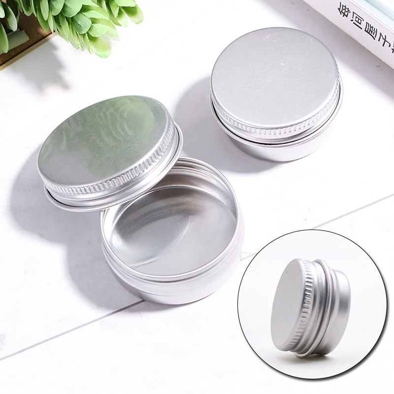 Hộp Nhôm Tròn Mini 15ML Đựng Tiền Xu / Kem / Nến Đa Năng Tiện Dụng