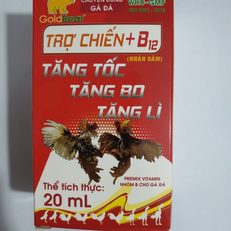 TRỢ CHIẾN B12 GÀ ĐÁ TINH CHẤT NHÂN SÂM TĂNG TỐC TĂNG BO TĂNG LÌ