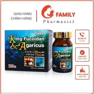 King Fucoidan & Agaricus 120 viên - Hỗ trợ điều tri U bướu, cải thiện thể trạng, tăng cường miễn dịch