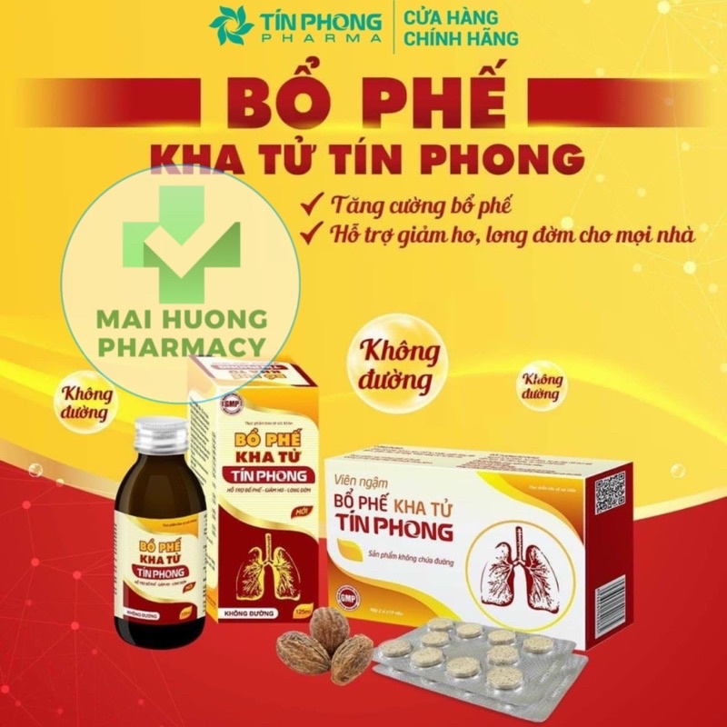 Siro Giảm Ho Bổ Phế Kha Tử Tín Phong Hỗ Trợ Các Trường Hợp Sưng Đau Họng, Ngứa Rát, Khản Tiếng Lọ 125ml