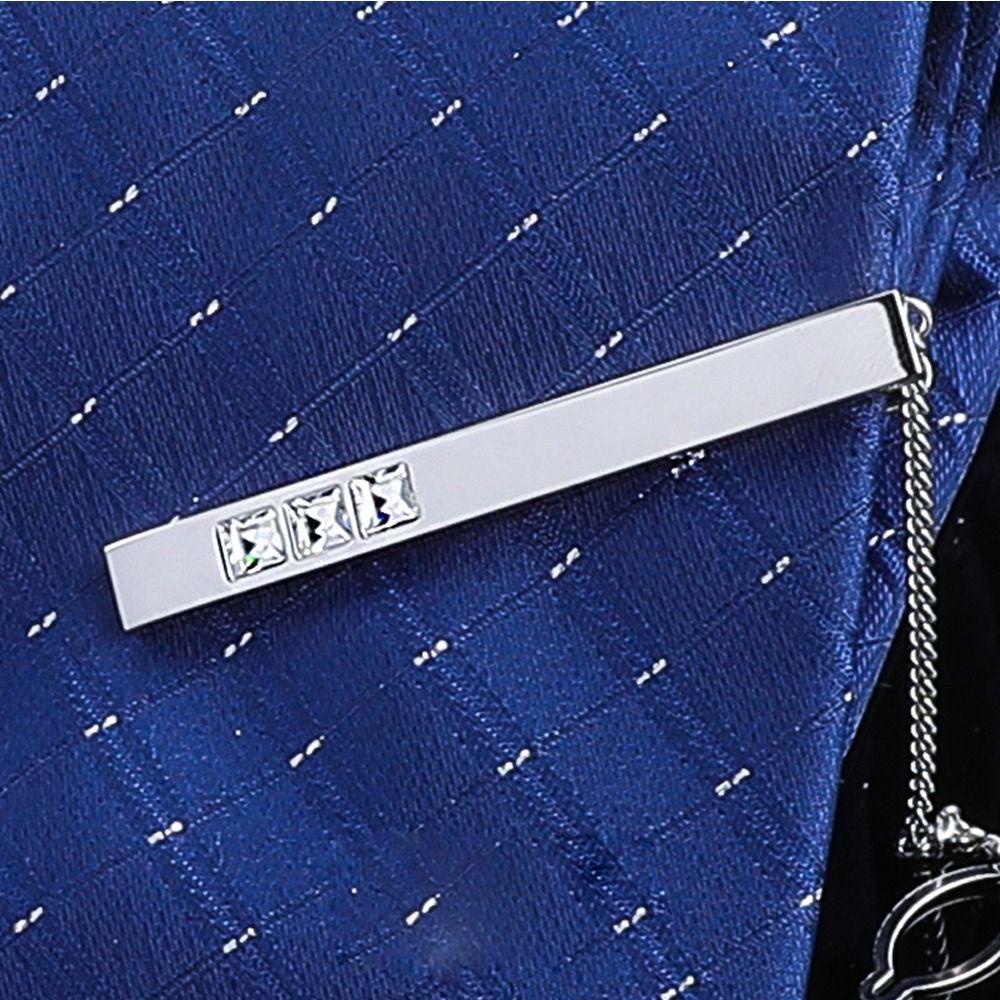 Kẹp Cà Vạt Tua Rua Bằng Hợp Kim Cao Cấp Không Chấn Thương Thanh Lịch Dành Cho Nam