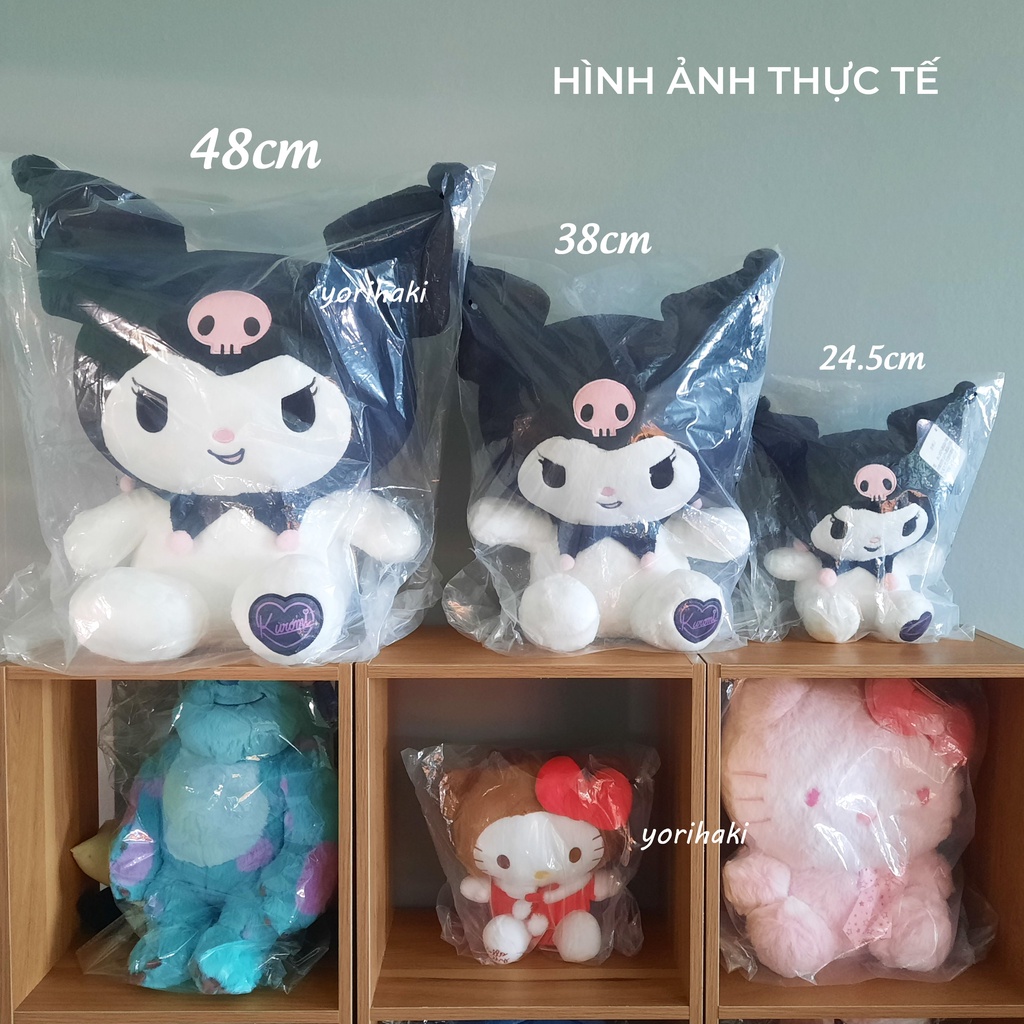 38cm & 48cm | Kuromi bông ủy quyền chính hãng Sanrio cỡ lớn - Hàng mới 100%