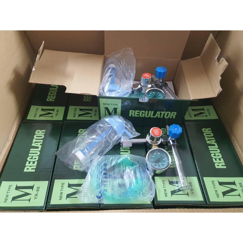 Đồng hồ đo áp suất Oxy YR 88- Có bình làm ẩm