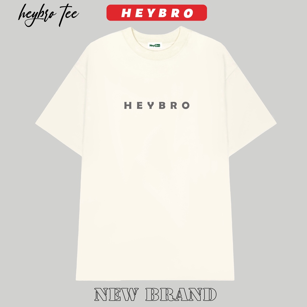 Áo thun nam nữ local brand HEYBRO basic Tee phom rộng tay lỡ phong cách GenZ AT08