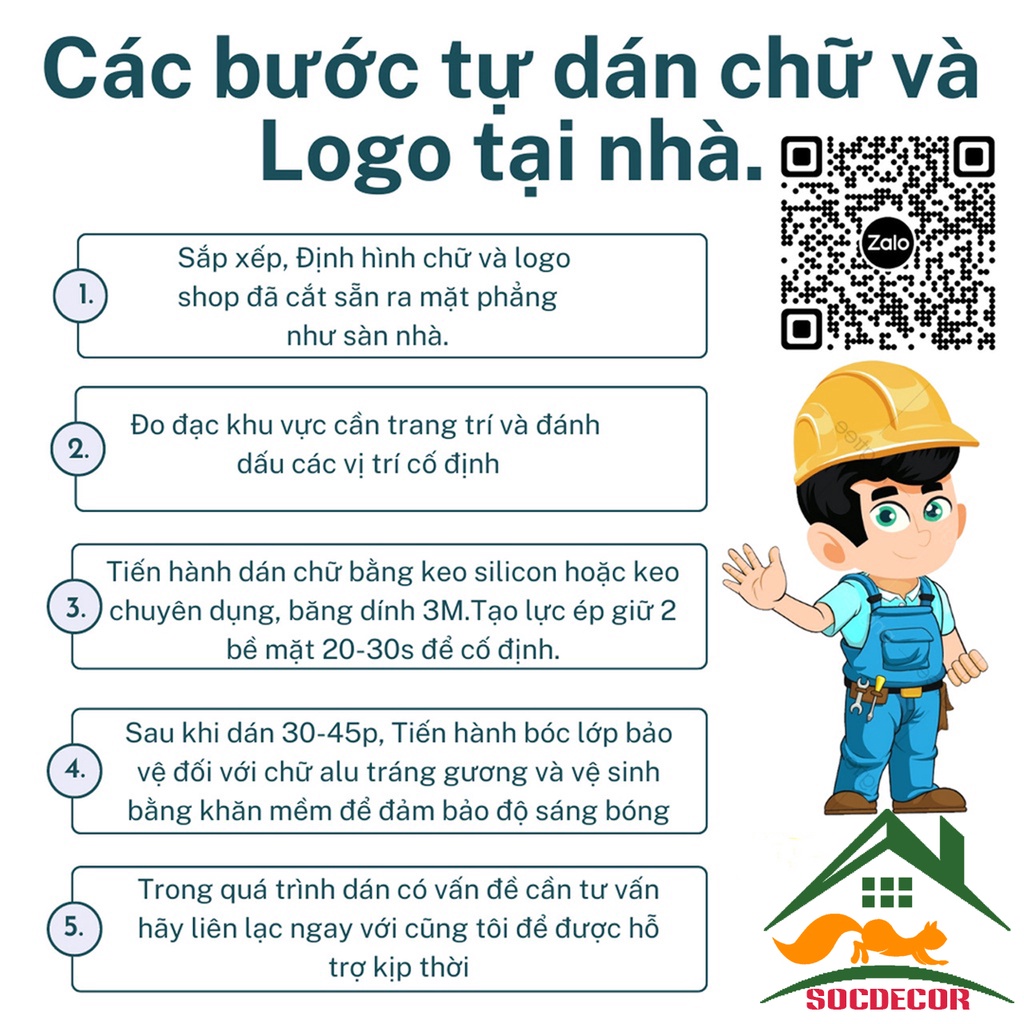 Chữ Alu Vàng Gương, Bạc Gương, Đen Gương Chữ Mica,Cắt Theo Yêu Cầu Của Khách.Socdecor