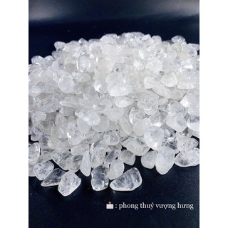 1KG đá vụn thạch anh trắng, đá vụn phong thuỷ trang trí nhà cửa