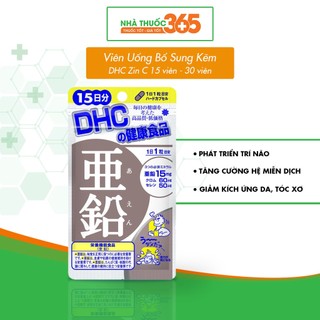 Viên Uống Bổ Sung Kẽm Cải Thiện Hệ Miễn Dịch DHC Zin C 15 viên - 30 viên