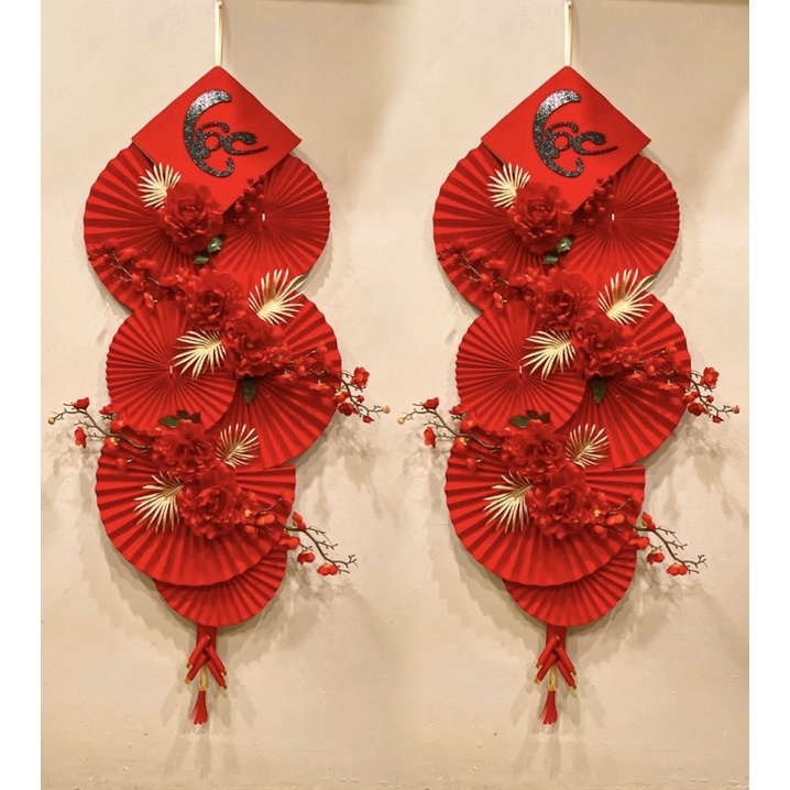 set quạt trang trí tết (1 set là 1 quạt chữ lộc)