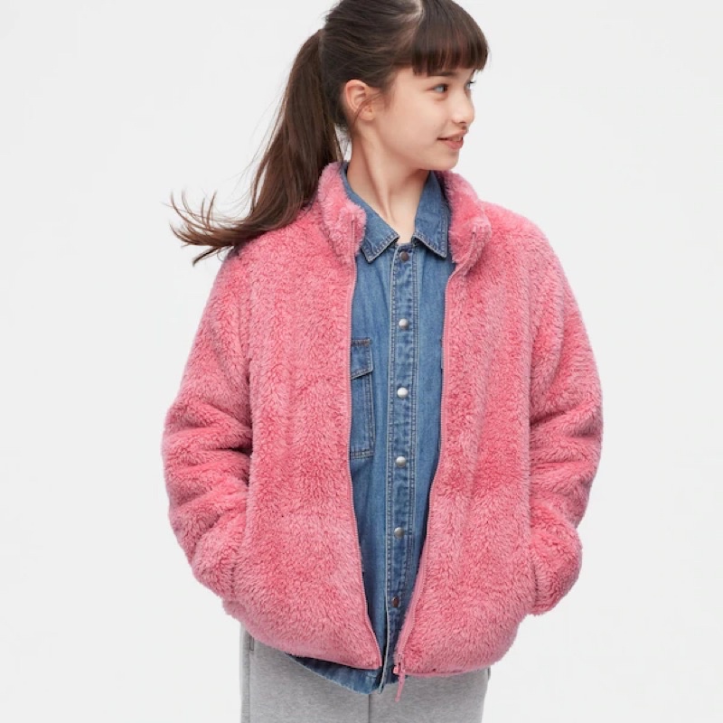 Áo khoác lông cừu Uni qlo Kids trẻ em mẫu 2022