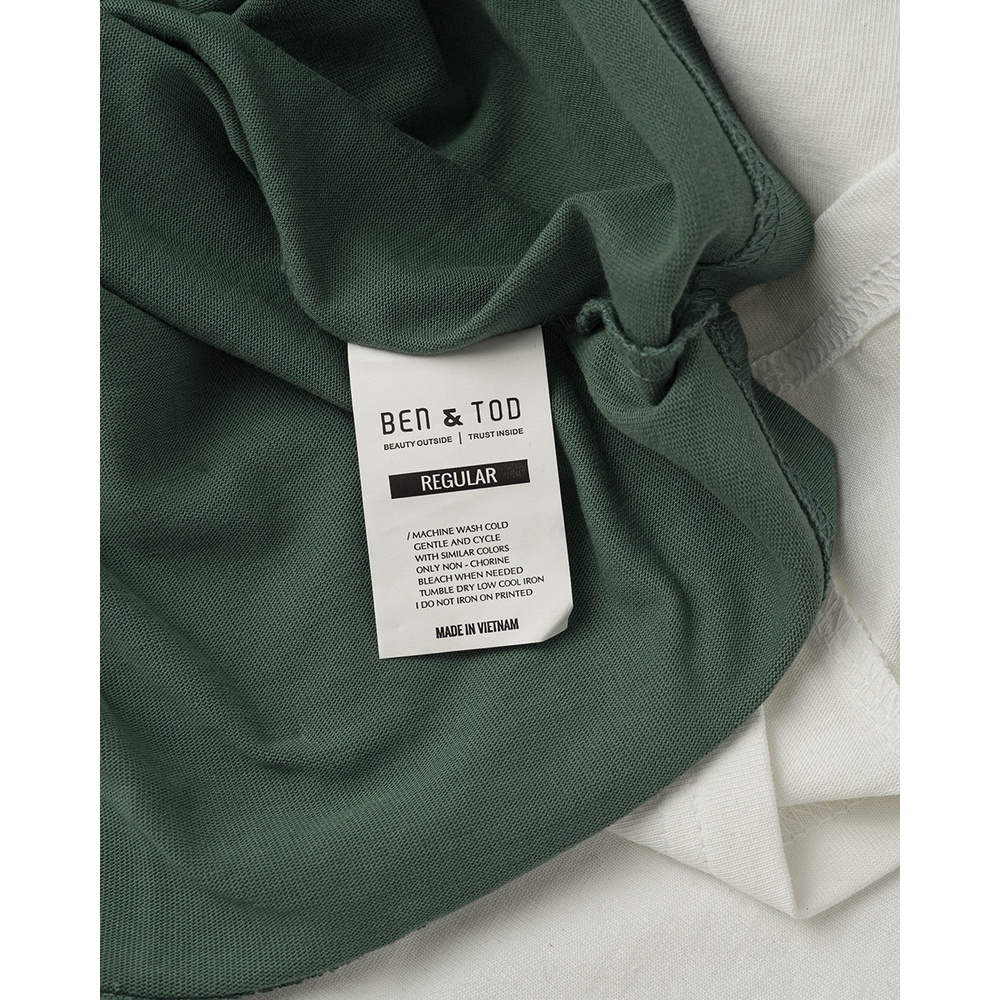 Áo thun nam cổ tròn BEN & TOD R1210BB153 vải cotton, trẻ trung, thanh lịch, đơn giản, basic, cao cấp OUTLET 219