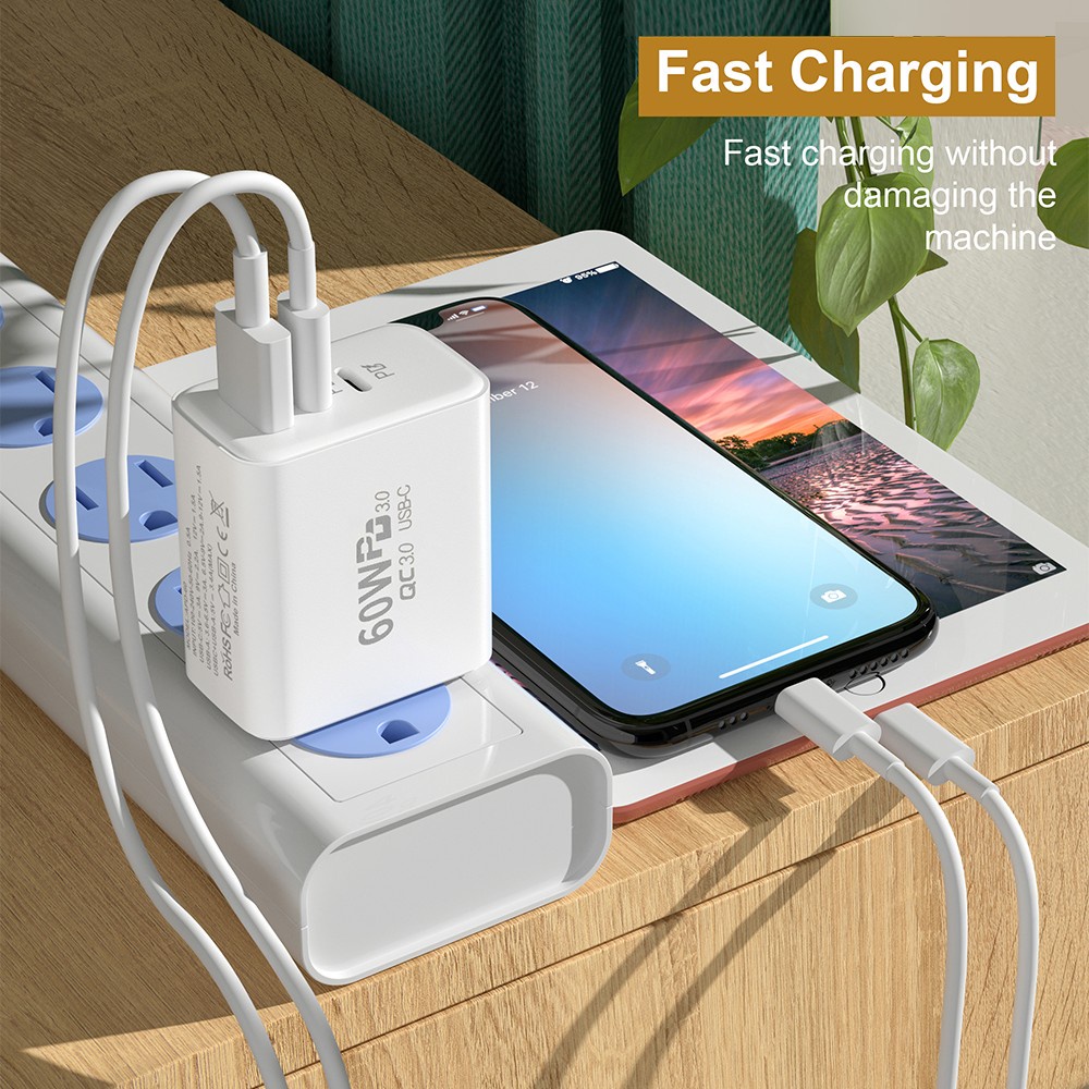 Bộ SạC Nhanh 60W PD USB Chuyên DụNg Cho Xiaomi Poco QC 3.0