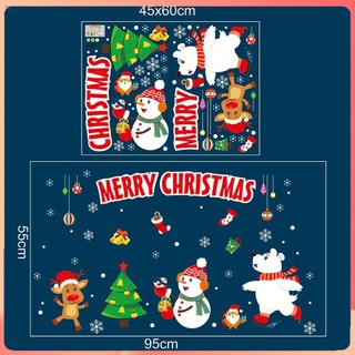 Decal dán kính, decal Noel, Giáng Sinh, Cây thông Noel, Người Tuyết