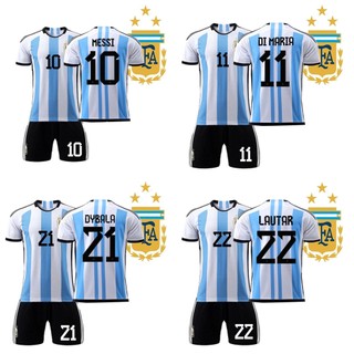Bộ quần áo bóng đá world-cup champion 3 stars argentina jersey số 10 2022