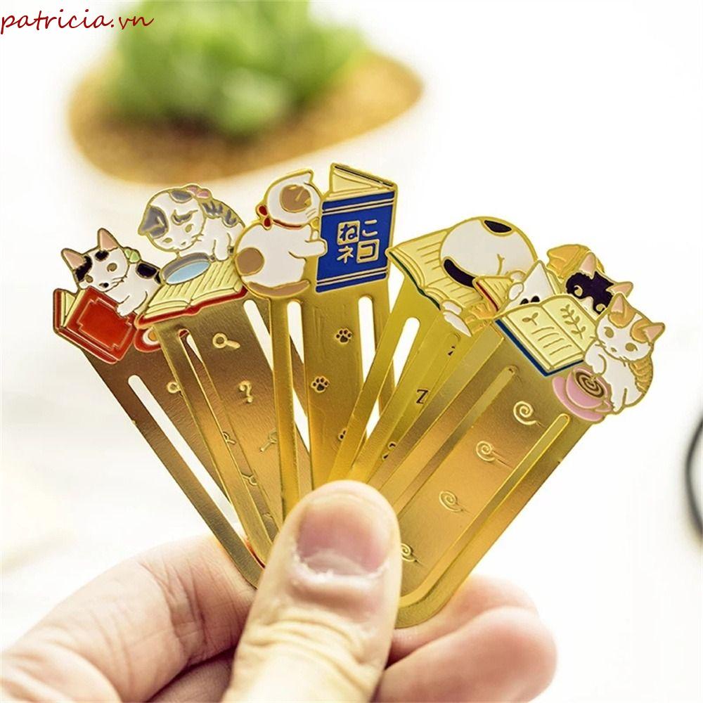 Thẻ Đánh Dấu Trang Sách Hình Mèo Hoạt Hình Nhật Bản Đáng Yêu