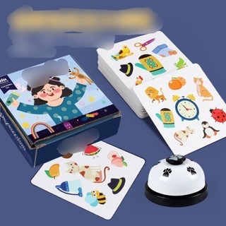 Bộ thẻ board game lật tìm vui nhộn kèm chuông / trò chơi lật thẻ bài crazy flip card game
