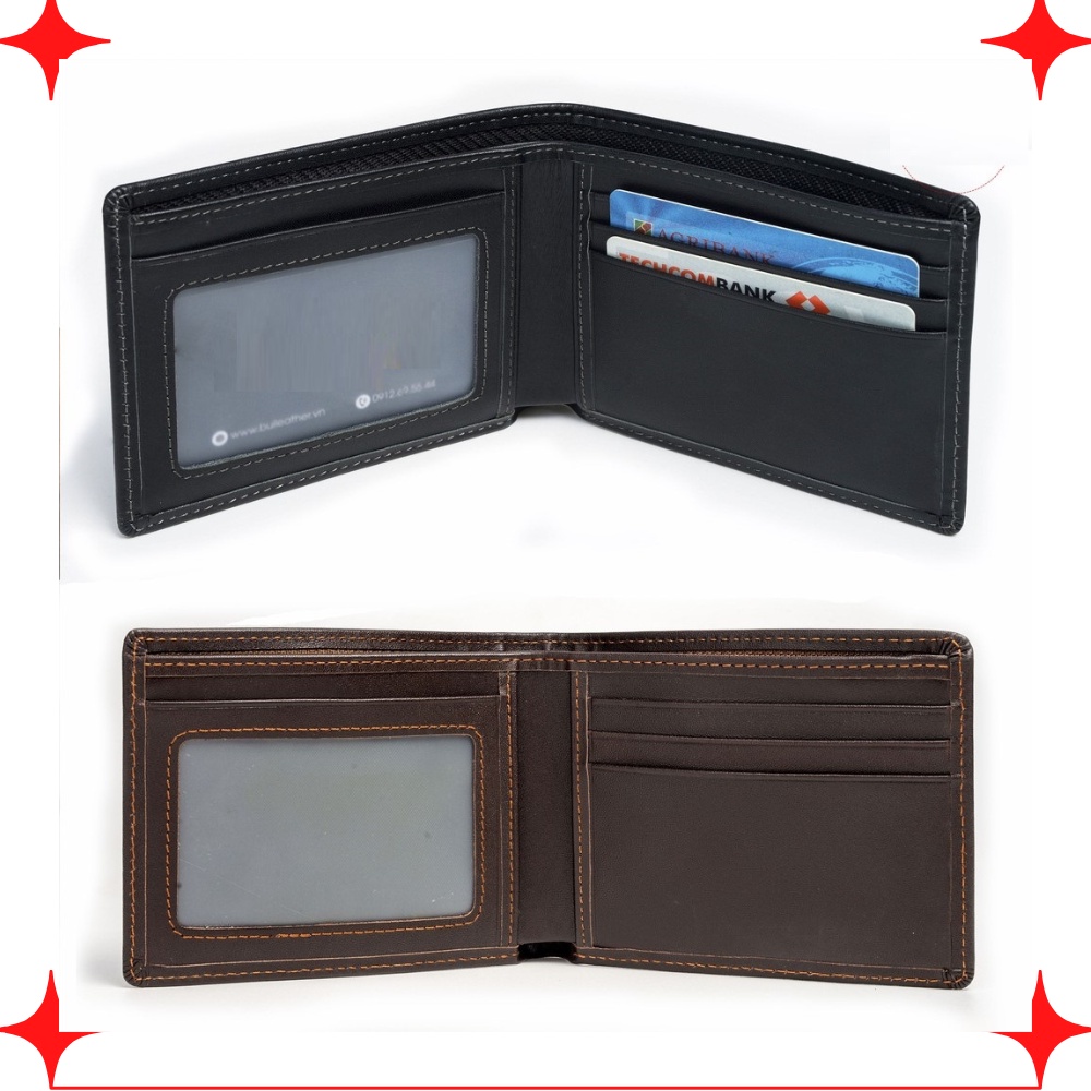 Ví Nam Da Bò Cao Cấp - Bóp Nam Tặng Kèm Hộp Dùng Làm Quà Tặng - TRONBO - navie_store