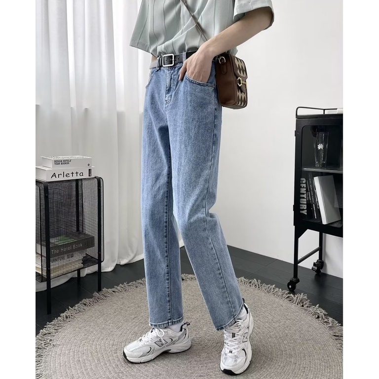 Quần Jean Nam Nữ RED HUNTER Ống Đứng Dáng Baggy Chất Liệu Vải Jeans Cao Cấp Mềm Mại