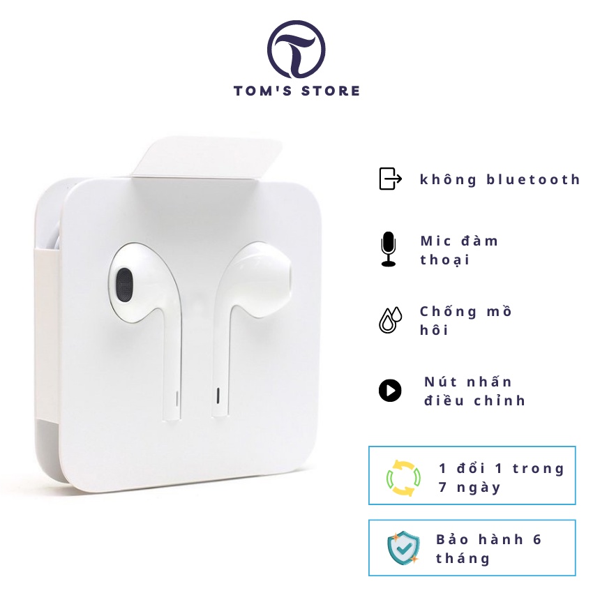 Tai nghe nhét tai có dây Full hộp không bật Bluetooth Cho ĐT táo 7/8/X/11/xs max/12/13ProMax/14/14ProMax