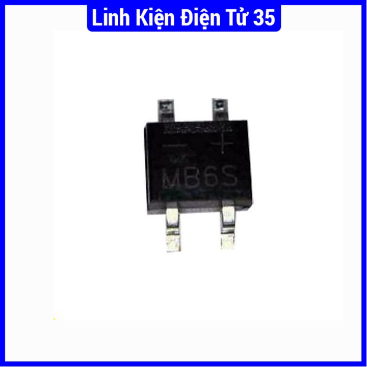 Sản phẩm Diode cầu MB6S điện áp 600V dòng 0.5A chân dán SOP4