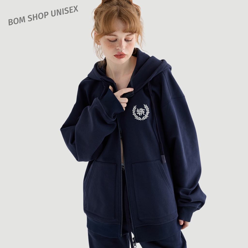 Áo Khoác Nỉ Hoodie Zip Nam Nữ Form Rộng Ulzzang Unisex bomshopunisex | BigBuy360 - bigbuy360.vn