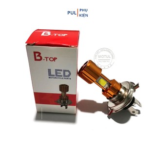 Đèn pha led chân H4 3 tim cho xe máy Wave Dream Sirius...