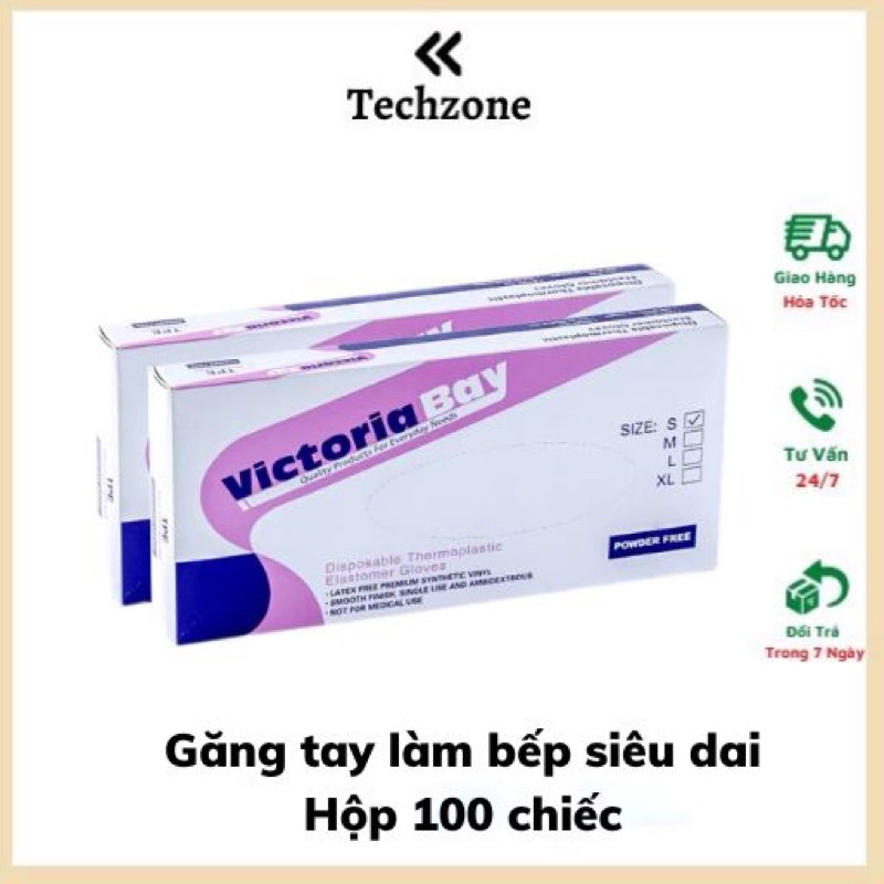 Hộp 100 chiếc găng tay làm bếp siêu dai Victory Bay